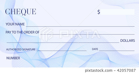 Cheque (Check template), Chequebook, Blank 42057087