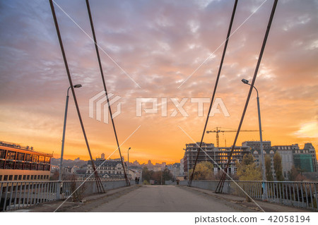 Sunset on the bridge Sunset on the bridge 42058194