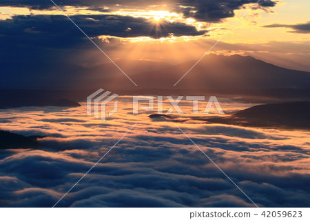 雲海的早晨（北海道Tsunade Pass） 42059623