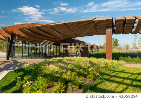 Tufeleva roscha architecture park in Moscow. Summer day at landscape park walk Tufeleva roscha architecture park in Moscow. Summer day at landscape park walk 42059854