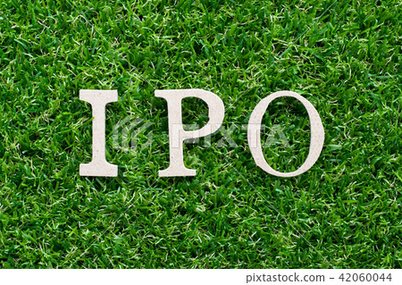Wood alphabet in word IPO Wood alphabet in word IPO 42060044
