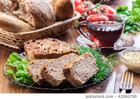 Homemade delicious meat pate with chicken liver Homemade delicious meat pate with chicken liver 42060790