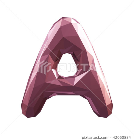 Capital latin letter A in low poly style... - Stock Illustration ...