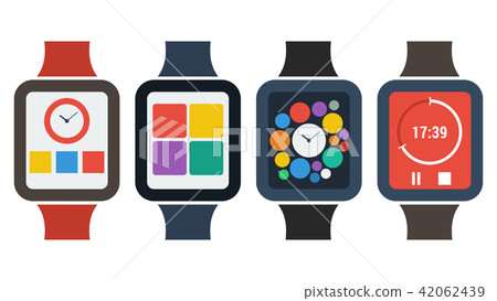 Set flat smart watches Set flat smart watches 42062439