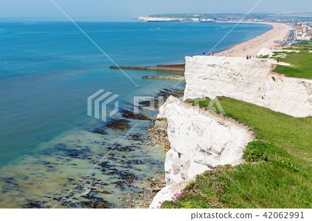 White chalk cliffs in Seaford Head White chalk cliffs in Seaford Head 42062991