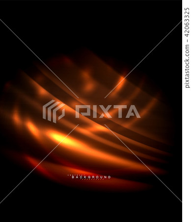 Neon glowing techno lines, hi-tech futuristic abstract background template with square shapes Neon glowing techno lines, hi-tech futuristic abstract background template with square shapes 42063325