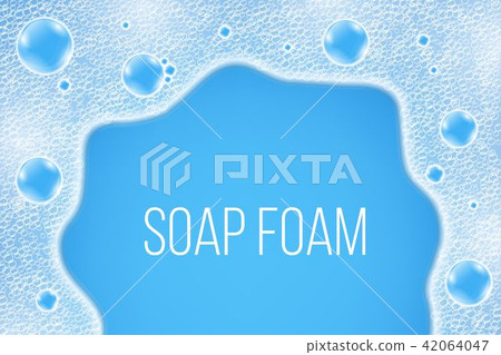 Creative vector illustration of realistic water air soap bubbles isolated on background. Art design 42064047