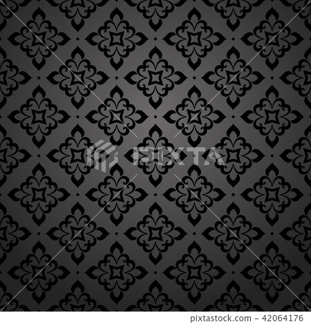 Floral pattern. Wallpaper baroque, damask. Floral pattern. Wallpaper baroque, damask. 42064176