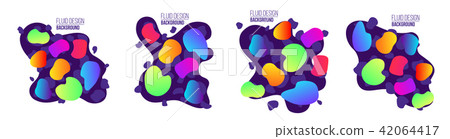Creative vector illustration of modern fluid organic colorful gradient shapes composition isolated Creative vector illustration of modern fluid organic colorful gradient shapes composition isolated 42064417