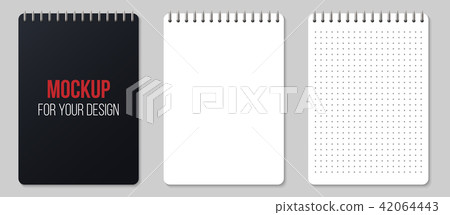 Creative vector illustration of realistic notebooks lined and dots paper page isolated on Creative vector illustration of realistic notebooks lined and dots paper page isolated on 42064443