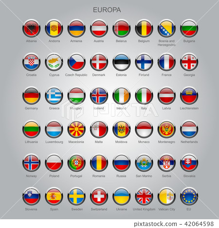 Set of round glossy flags Set of round glossy flags 42064598