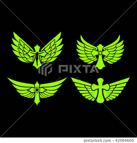 Christian symbols. The wings of the Holy Spirit. Christian symbols. The wings of the Holy Spirit. 42064600