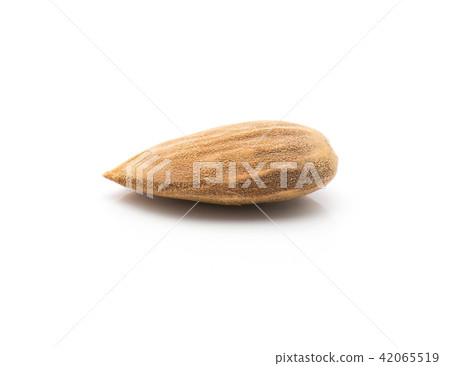 Raw almonds isolated on white Raw almonds isolated on white 42065519