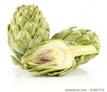Fresh raw artichoke isolated on white 42065731