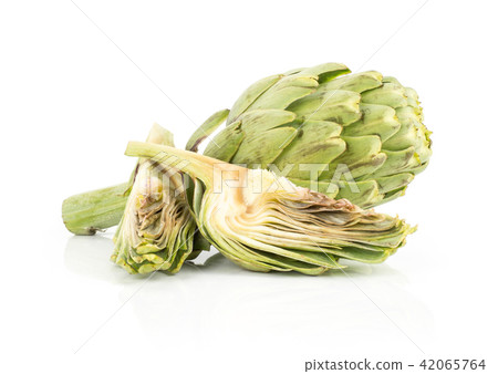 Fresh raw artichoke isolated on white 42065764