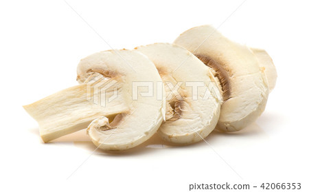 Raw champignons isolated on white 42066353