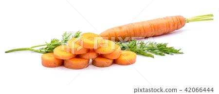 Raw carrot isolated on white Raw carrot isolated on white 42066444
