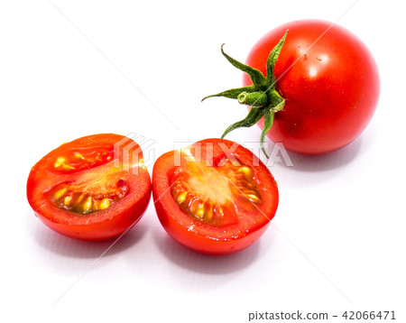 Red cherry tomatoe isolated Red cherry tomatoe isolated 42066471