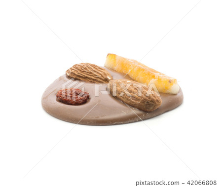 Melted chocolate circle isolated 42066808