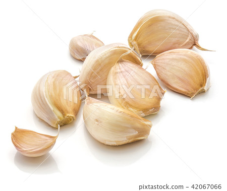 Common garlic isolated on white Common garlic isolated on white 42067066