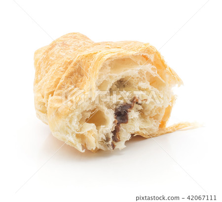 Chocolate croissant isolated on white Chocolate croissant isolated on white 42067111
