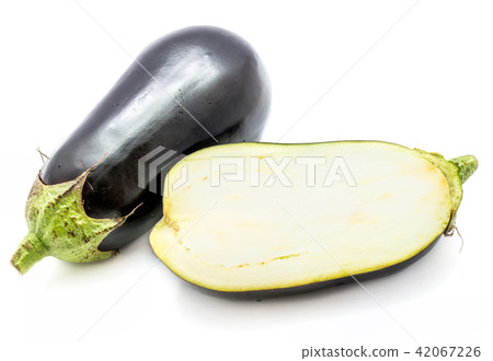 Fresh isolated eggplant on white 42067226