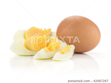 Fresh Chicken Egg isolated on white Fresh Chicken Egg isolated on white 42067267