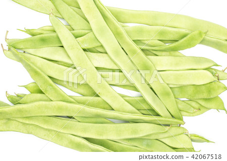 Fresh Flat Green Bean isolated on white 42067518