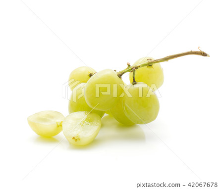 Green grape isolated on white Green grape isolated on white 42067678