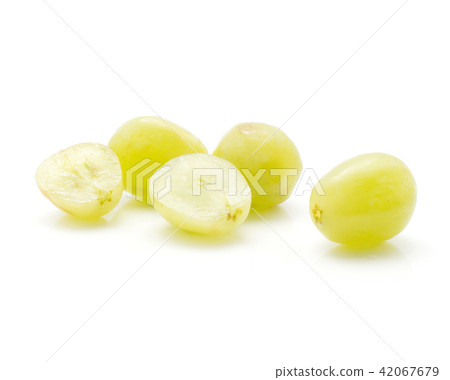 Green grape isolated on white Green grape isolated on white 42067679