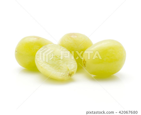 Green grape isolated on white Green grape isolated on white 42067680