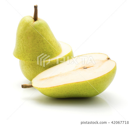 Green pear isolated on white 42067718