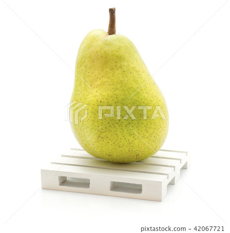 Green pear isolated on white Green pear isolated on white 42067721