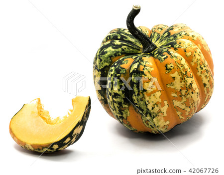 Green pumpkin isolated on white Green pumpkin isolated on white 42067726