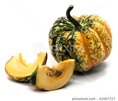 Green pumpkin isolated on white Green pumpkin isolated on white 42067727