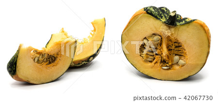 Green pumpkin isolated on white Green pumpkin isolated on white 42067730