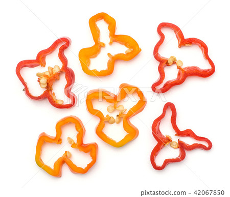Fresh Habanero chilli isoated on white Fresh Habanero chilli isoated on white 42067850