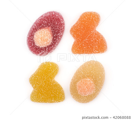 Easter Jelly isolated on white background Easter Jelly isolated on white background 42068088