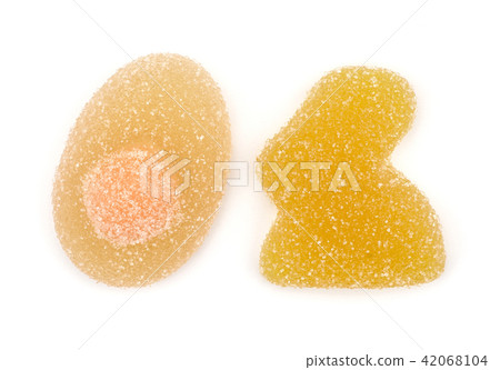 Easter Jelly isolated on white background Easter Jelly isolated on white background 42068104