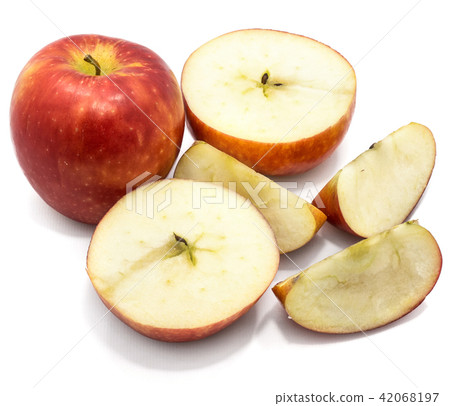 Fresh apple kanzi isolated on white Fresh apple kanzi isolated on white 42068197