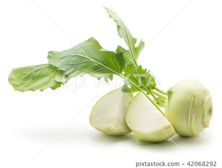 Raw kohlrabi isolated on white Raw kohlrabi isolated on white 42068292