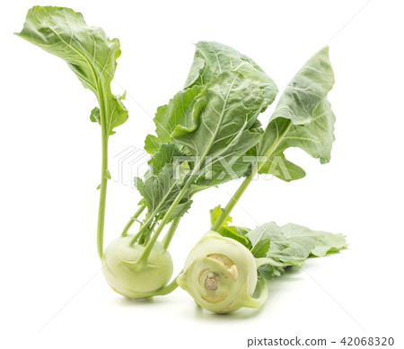 Raw kohlrabi isolated on white Raw kohlrabi isolated on white 42068320