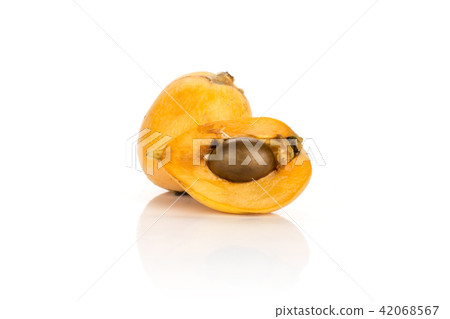 Fresh raw orange japanese loquat isolated on white 42068567