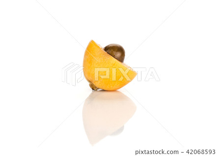 Fresh raw orange japanese loquat isolated on white 42068593