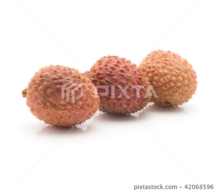 Fresh lychee isolated on white 42068596