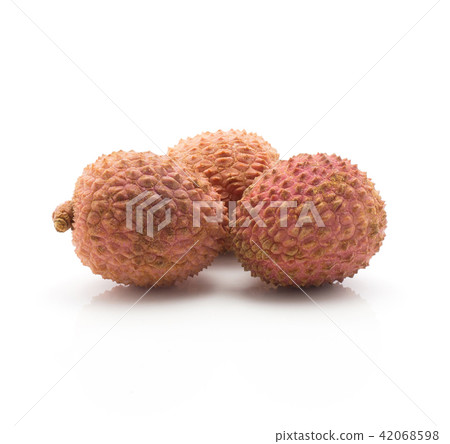 Fresh lychee isolated on white Fresh lychee isolated on white 42068598