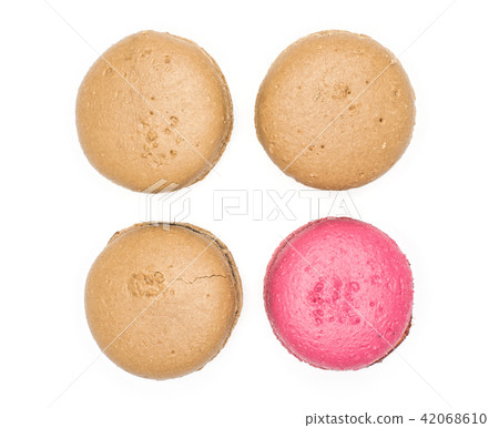 Colourful French macaron isolated on white 42068610