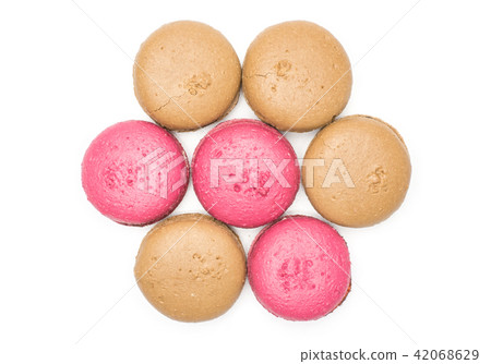 Colourful French macaron isolated on white Colourful French macaron isolated on white 42068629