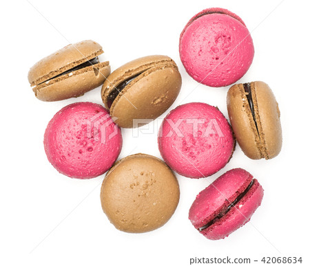 Colourful French macaron isolated on white Colourful French macaron isolated on white 42068634