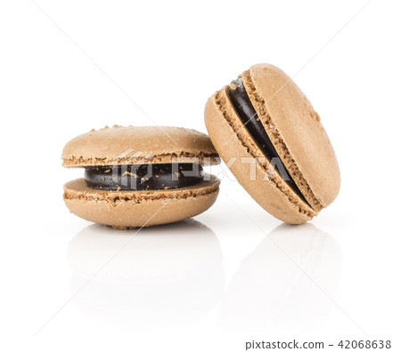 Colourful French macaron isolated on white 42068638